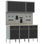 Set de Gabinete de Trabajo Set de 6 Negro Acero Grande de , Mesas de trabajo - Ref: Foro24-3321428, Precio: 644,12 €, Descuen...