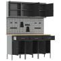 Set de Gabinete de Trabajo Set de 6 Negro Acero Grande de , Mesas de trabajo - Ref: Foro24-3321428, Precio: 644,12 €, Descuen...