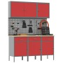 Conjunto de banco de trabajo de 8 piezas Acero Rojo de , Mesas de trabajo - Ref: Foro24-3321429, Precio: 593,94 €, Descuento: %