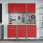 Conjunto de banco de trabajo de 8 piezas Acero Rojo de , Mesas de trabajo - Ref: Foro24-3321429, Precio: 593,94 €, Descuento: %