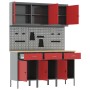 Conjunto de banco de trabajo de 8 piezas Acero Rojo de , Mesas de trabajo - Ref: Foro24-3321429, Precio: 593,94 €, Descuento: %