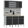 Conjunto de banco de trabajo de 7 piezas de en acero negro de , Mesas de trabajo - Ref: Foro24-3321430, Precio: 646,44 €, Des...
