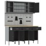 Conjunto de banco de trabajo de 7 piezas de en acero negro de , Mesas de trabajo - Ref: Foro24-3321430, Precio: 646,44 €, Des...