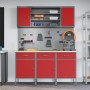 Set de Gabinete de Trabajo Set de 7 Rojo y Gris Acero de , Mesas de trabajo - Ref: Foro24-3321431, Precio: 579,98 €, Descuent...
