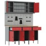 Set de Gabinete de Trabajo Set de 7 Rojo y Gris Acero de , Mesas de trabajo - Ref: Foro24-3321431, Precio: 579,98 €, Descuent...
