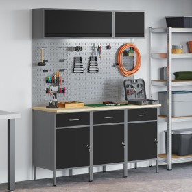 Set de Banco de Trabajo de 8 Piezas - Acero Negro by , Work tables - Ref: Foro24-3321432, Price: 581,11 €, Discount: %