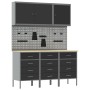 Conjunto de banco de trabajo de 8 piezas en acero negro de , Mesas de trabajo - Ref: Foro24-3321434, Precio: 620,50 €, Descue...