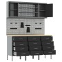 Set de Banco de Trabajo de 7 Piezas Acero Negro de , Mesas de trabajo - Ref: Foro24-3321436, Precio: 609,79 €, Descuento: %