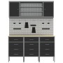 Set de Banco de Trabajo de 7 Piezas Acero Negro de , Mesas de trabajo - Ref: Foro24-3321436, Precio: 609,79 €, Descuento: %