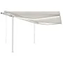 Automatic awning with LED wind sensor cream 4.5x3 m by vidaXL, Awnings - Ref: Foro24-3069972, Price: 694,96 €, Discount: %
