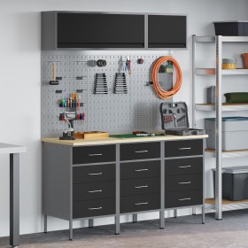 Conjunto de banco de trabajo de 8 piezas de acero negro von , Arbeitstische - Ref: Foro24-3321438, Preis: 651,85 €, Rabatt: %