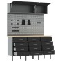 Conjunto de banco de trabajo de 8 piezas de acero negro de , Mesas de trabajo - Ref: Foro24-3321438, Precio: 640,91 €, Descue...