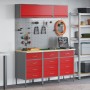Conjunto de Banco de Trabajo de 8 Piezas Rojo Acero de , Mesas de trabajo - Ref: Foro24-3321439, Precio: 618,09 €, Descuento: %