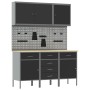 8-piece work cabinet and tool panel set black MDF and metal by , Work tables - Ref: Foro24-3321440, Price: 603,62 €, Discount: %