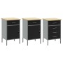8-piece work cabinet and tool panel set black MDF and metal by , Work tables - Ref: Foro24-3321440, Price: 603,62 €, Discount: %