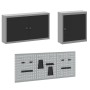 8-piece work cabinet and tool panel set black MDF and metal by , Work tables - Ref: Foro24-3321440, Price: 603,62 €, Discount: %