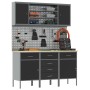 7-piece workbench set in black steel by , Work tables - Ref: Foro24-3321442, Price: 590,54 €, Discount: %