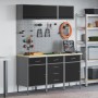 8-piece workbench set Black Steel by , Work tables - Ref: Foro24-3321444, Price: 637,28 €, Discount: %