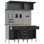 8-piece workbench set Black Steel by , Work tables - Ref: Foro24-3321444, Price: 637,28 €, Discount: %