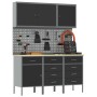 Conjunto de Banco de Trabajo de 8 Piezas Acero Negro de , Mesas de trabajo - Ref: Foro24-3321446, Precio: 623,30 €, Descuento: %