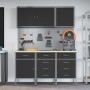 Conjunto de Banco de Trabajo de 8 Piezas Acero Negro de , Mesas de trabajo - Ref: Foro24-3321446, Precio: 623,30 €, Descuento: %