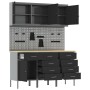 Conjunto de Banco de Trabajo de 8 Piezas Acero Negro de , Mesas de trabajo - Ref: Foro24-3321446, Precio: 623,30 €, Descuento: %