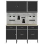 Conjunto de Banco de Trabajo de 8 Piezas Acero Negro de , Mesas de trabajo - Ref: Foro24-3321446, Precio: 623,30 €, Descuento: %