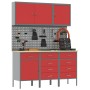 8-Piece Workbench Set in Red Steel by , Work tables - Ref: Foro24-3321447, Price: 600,63 €, Discount: %
