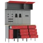 8-piece workbench set in red steel by , Work tables - Ref: Foro24-3321451, Price: 600,11 €, Discount: %