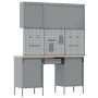 8-teiliges Schrank- und Werkzeugplatten-Set aus MDF und rotem Metall von , Arbeitstische - Ref: Foro24-3321459, Preis: 535,07...