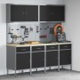Set mit 10 Stück für Arbeitsschrank und Lochplatte Schwarz MDF und Metall von , Arbeitstische - Ref: Foro24-3321482, Preis: 7...