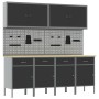 Set mit 10 Stück für Arbeitsschrank und Lochplatte Schwarz MDF und Metall von , Arbeitstische - Ref: Foro24-3321482, Preis: 7...