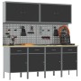 Set mit 10 Stück für Arbeitsschrank und Lochplatte Schwarz MDF und Metall von , Arbeitstische - Ref: Foro24-3321482, Preis: 7...
