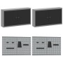 Set mit 10 Stück für Arbeitsschrank und Lochplatte Schwarz MDF und Metall von , Arbeitstische - Ref: Foro24-3321482, Preis: 7...