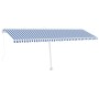 Manuell einziehbare Markise mit blauer und weißer LED 600x350 cm von vidaXL, Markisen - Ref: Foro24-3069681, Preis: 834,82 €,...