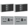 Set of 10 cabinet and drilling panel of 10 pieces black made of MDF and metal by , Work tables - Ref: Foro24-3321484, Price: ...