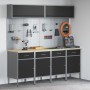 10-Piece Work Cabinet and Tool Panel Set Black MDF and Metal by , Work tables - Ref: Foro24-3321486, Price: 885,76 €, Discoun...