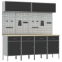 10-Piece Work Cabinet and Tool Panel Set Black MDF and Metal by , Work tables - Ref: Foro24-3321486, Price: 885,76 €, Discoun...