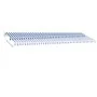Manual retractable awning with blue and white LED 600x350 cm by vidaXL, Awnings - Ref: Foro24-3069681, Price: 863,54 €, Disco...