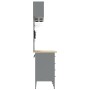 Set aus 10 Stück Arbeitsschrank und roter MDF- und Metallstiftplatte von , Arbeitstische - Ref: Foro24-3321487, Preis: 786,60...