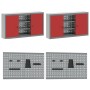 10-Piece Work Cabinet and Nail Board Set in Red, MDF and Metal by , Work tables - Ref: Foro24-3321491, Price: 823,41 €, Disco...