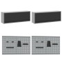 Set mit 10 Stück Arbeitsschrank und Werkzeugplatte, schwarzes MDF und Metall von , Arbeitstische - Ref: Foro24-3321492, Preis...