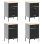 Set mit 10 Stück Arbeitsschrank und Werkzeugplatte, schwarzes MDF und Metall von , Arbeitstische - Ref: Foro24-3321492, Preis...
