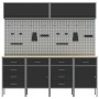 Set of 10 Pieces of Work Cabinet and Tool Panel Black MDF and Metal by , Work tables - Ref: Foro24-3321492, Price: 876,21 €, ...