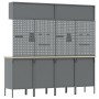10-Piece Cabinet and Tool Board Set Red MDF and Metal by , Work tables - Ref: Foro24-3321493, Price: 813,77 €, Discount: %