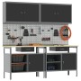 8-Piece Workbench Set in Black Steel by , Work tables - Ref: Foro24-3321494, Price: 619,35 €, Discount: %