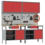 Red Steel 8-Piece Workbench Set by , Work tables - Ref: Foro24-3321495, Price: 621,04 €, Discount: %