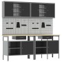 8-Piece Workbench Set in Black Steel by , Work tables - Ref: Foro24-3321496, Price: 614,15 €, Discount: %