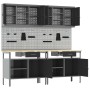 8-Piece Workbench Set in Black Steel by , Work tables - Ref: Foro24-3321496, Price: 614,15 €, Discount: %