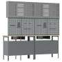 8-Piece Workbench Set in Black Steel by , Work tables - Ref: Foro24-3321496, Price: 614,15 €, Discount: %